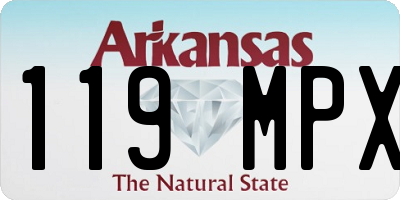 AR license plate 119MPX