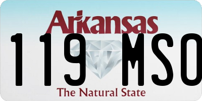 AR license plate 119MSO