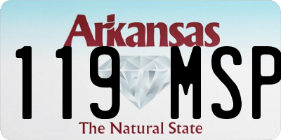 AR license plate 119MSP