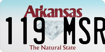 AR license plate 119MSR