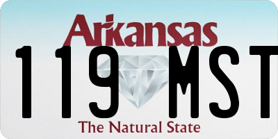 AR license plate 119MST