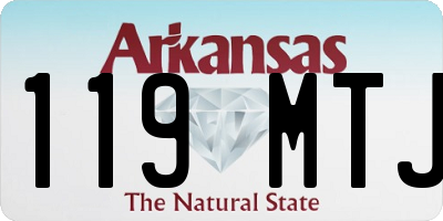 AR license plate 119MTJ