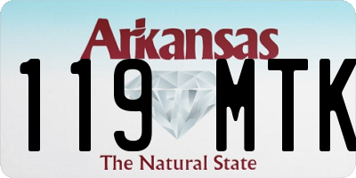 AR license plate 119MTK