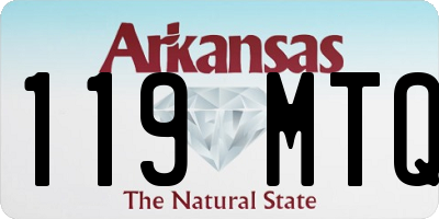 AR license plate 119MTQ