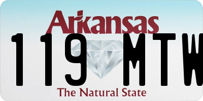 AR license plate 119MTW