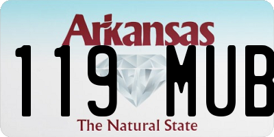 AR license plate 119MUB