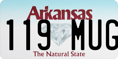 AR license plate 119MUG