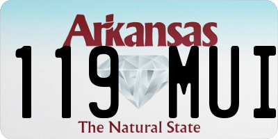 AR license plate 119MUI
