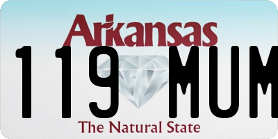AR license plate 119MUM