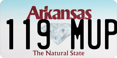 AR license plate 119MUP