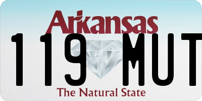 AR license plate 119MUT