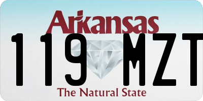 AR license plate 119MZT