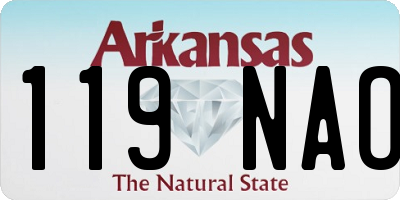 AR license plate 119NAO