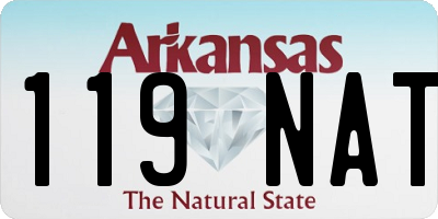AR license plate 119NAT