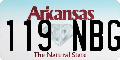 AR license plate 119NBG