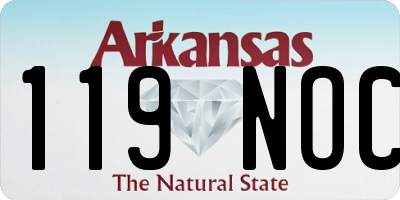AR license plate 119NOC