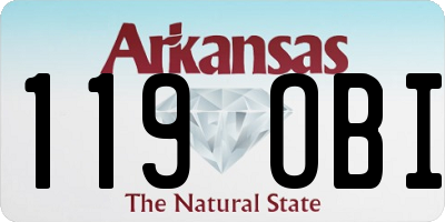 AR license plate 119OBI