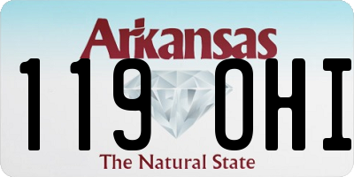 AR license plate 119OHI
