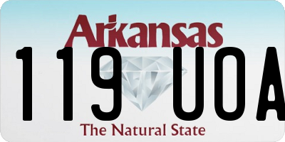 AR license plate 119UOA