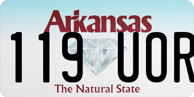 AR license plate 119UOR