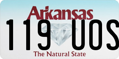 AR license plate 119UOS