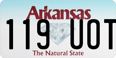 AR license plate 119UOT