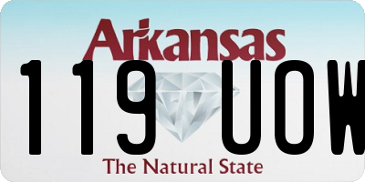 AR license plate 119UOW