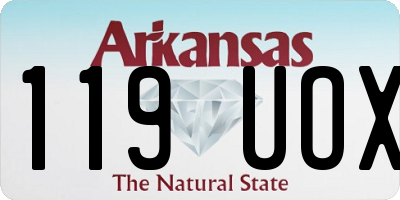 AR license plate 119UOX