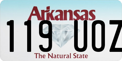 AR license plate 119UOZ