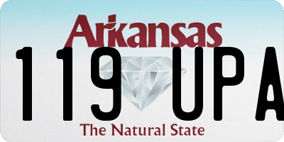AR license plate 119UPA