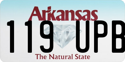 AR license plate 119UPB