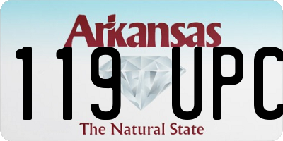 AR license plate 119UPC