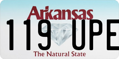 AR license plate 119UPE