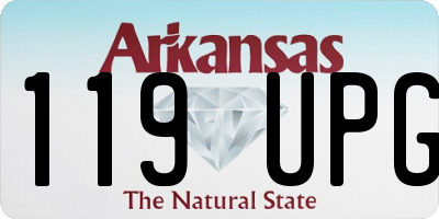 AR license plate 119UPG