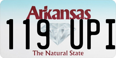 AR license plate 119UPI