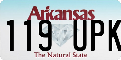 AR license plate 119UPK