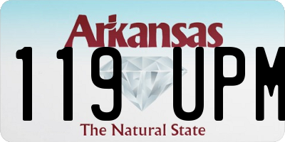 AR license plate 119UPM