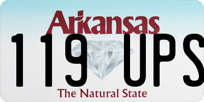 AR license plate 119UPS