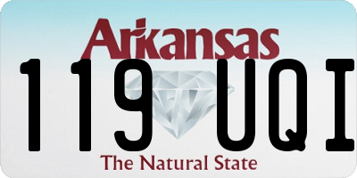AR license plate 119UQI