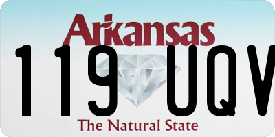 AR license plate 119UQV