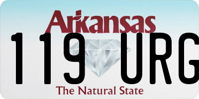 AR license plate 119URG