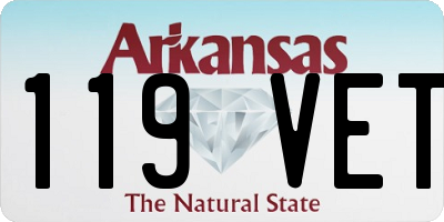 AR license plate 119VET