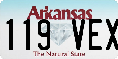 AR license plate 119VEX