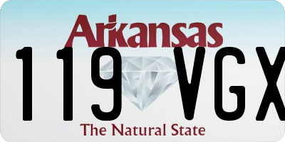 AR license plate 119VGX