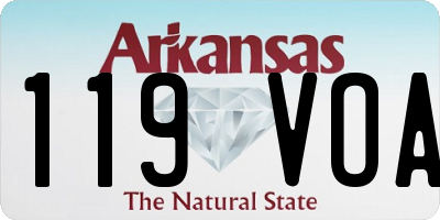 AR license plate 119VOA