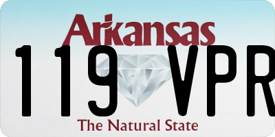 AR license plate 119VPR