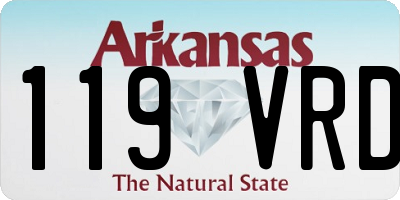 AR license plate 119VRD