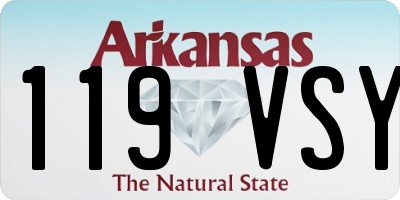 AR license plate 119VSY