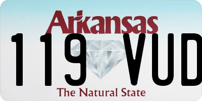 AR license plate 119VUD