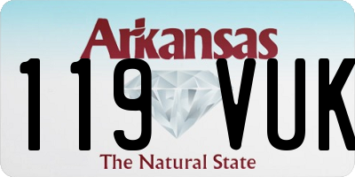AR license plate 119VUK